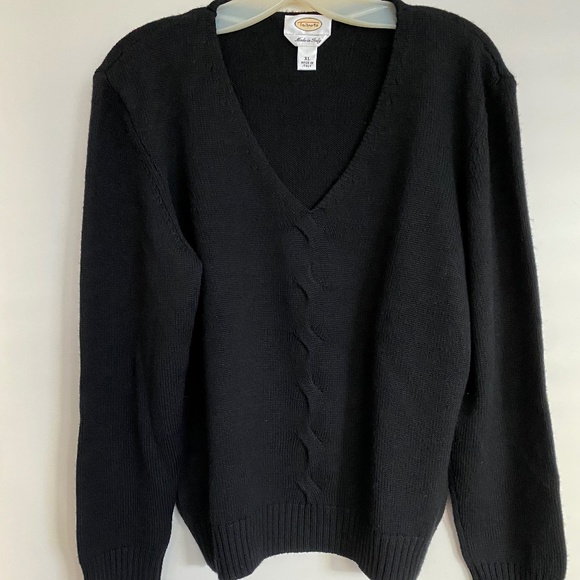 Talbot Black Cashmere & Wool Sweater - XL - Picture 1 of 4